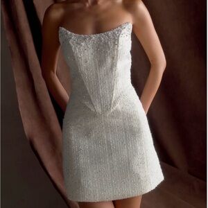 NWT Meshki Strapless White Dress